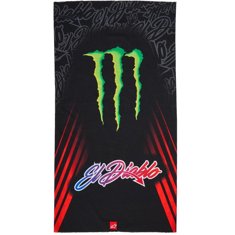 Γκέτα λαιμού Alpinestars FQ20 Monster Collection μαύρη-φθορίζουσα-μπλε-πράσινη