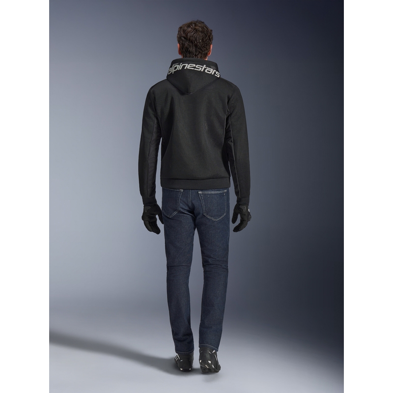 Φούτερ μοτοσικλέτας Alpinestars Chrome Superairflow μαύρο-σκούρο γκρι-λευκό
