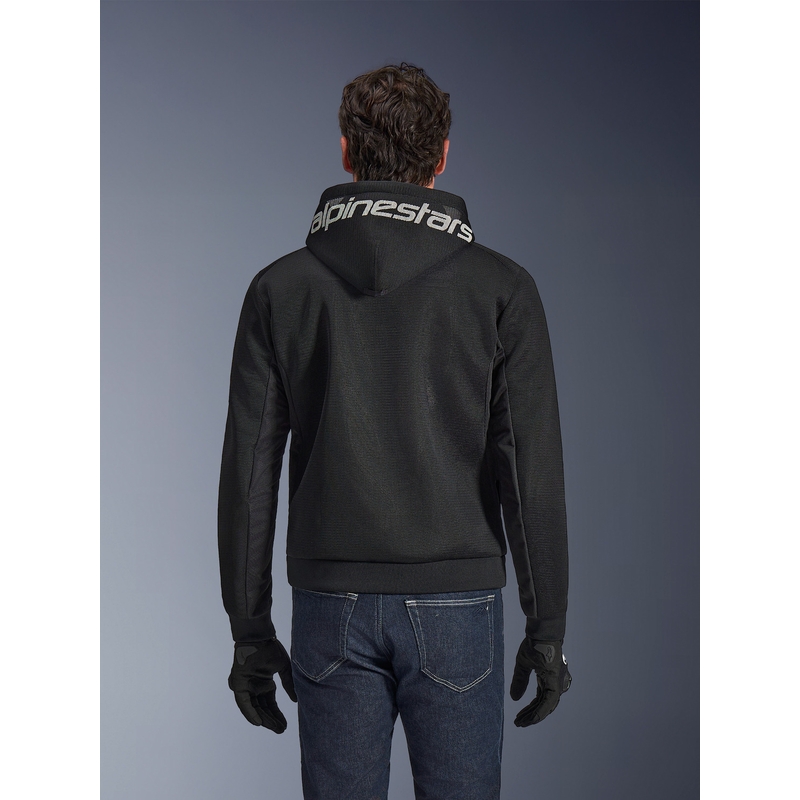 Φούτερ μοτοσικλέτας Alpinestars Chrome Superairflow μαύρο-σκούρο γκρι-λευκό
