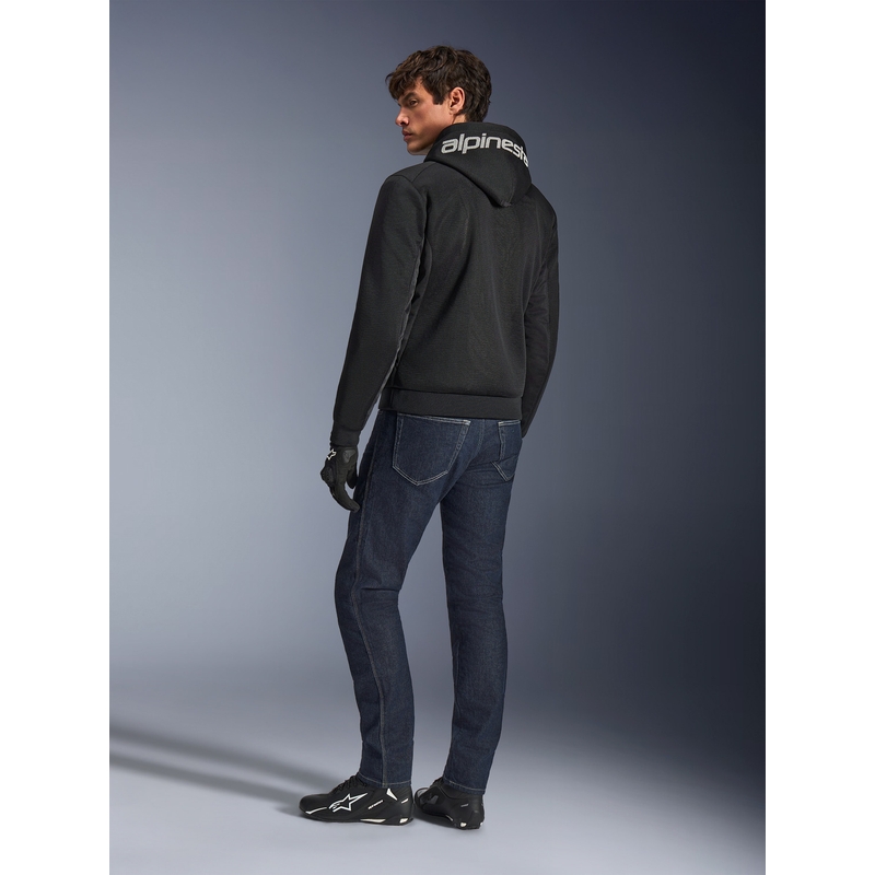Φούτερ μοτοσικλέτας Alpinestars Chrome Superairflow μαύρο-σκούρο γκρι-λευκό