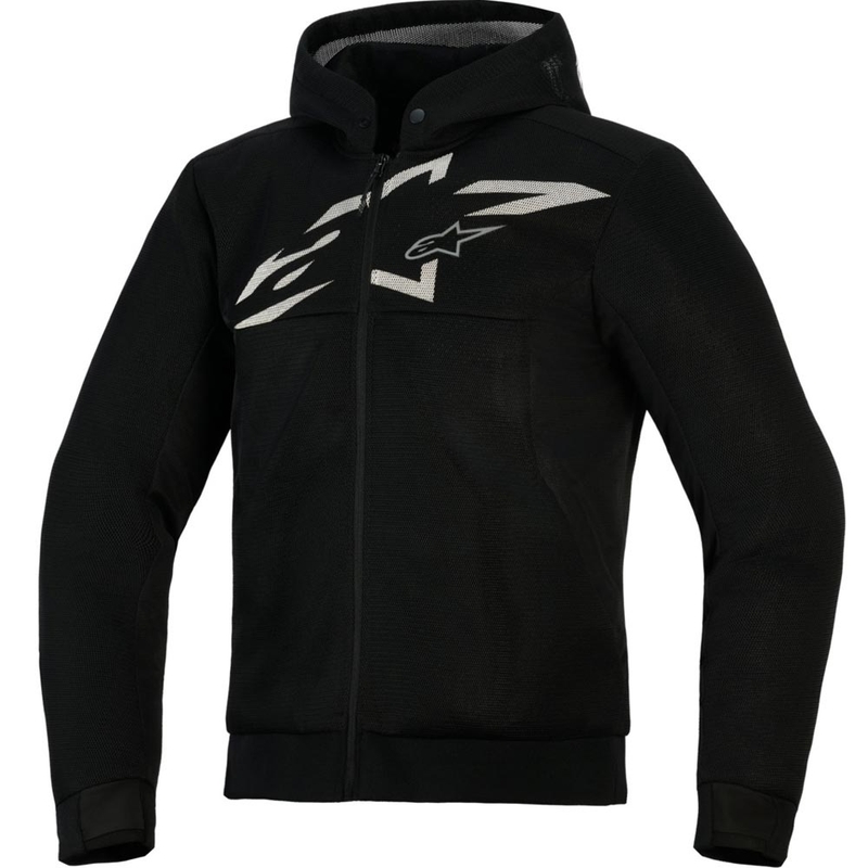 Φούτερ μοτοσικλέτας Alpinestars Chrome Superairflow μαύρο-σκούρο γκρι-λευκό