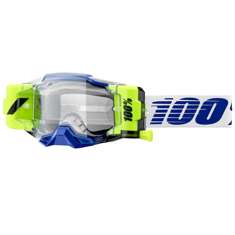 Γυαλιά Motocross 100% - USA Armega Forecast μπλε με διαφανές πλεξιγκλάς