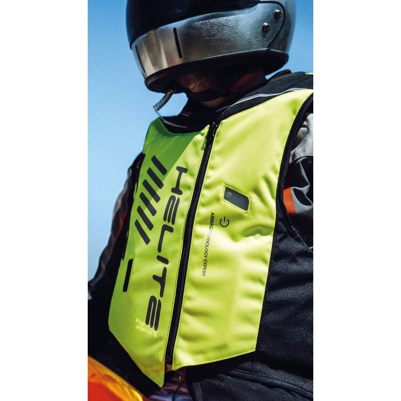 Γιλέκο αερόσακου Helite Double Turtle Hivis πράσινο-κίτρινο