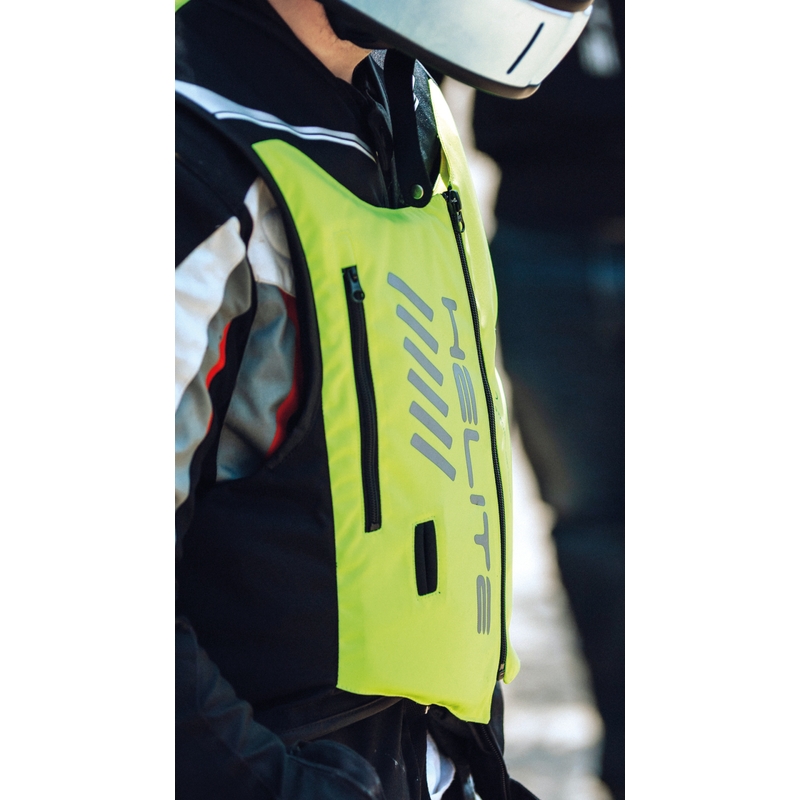 Γιλέκο αερόσακου Helite Double Turtle Hivis πράσινο-κίτρινο