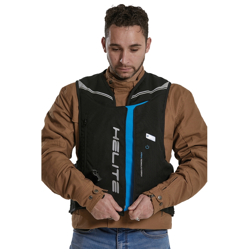 Γιλέκο αερόσακου Helite Double Turtle Hivis πράσινο-κίτρινο
