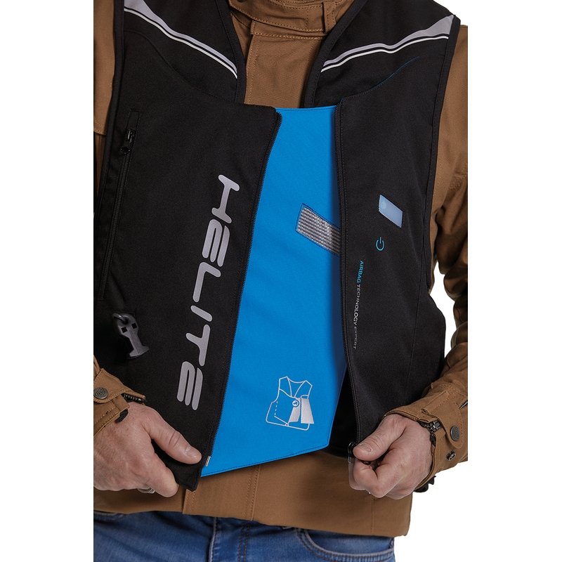 Γιλέκο αερόσακου Helite Double Turtle Hivis πράσινο-κίτρινο