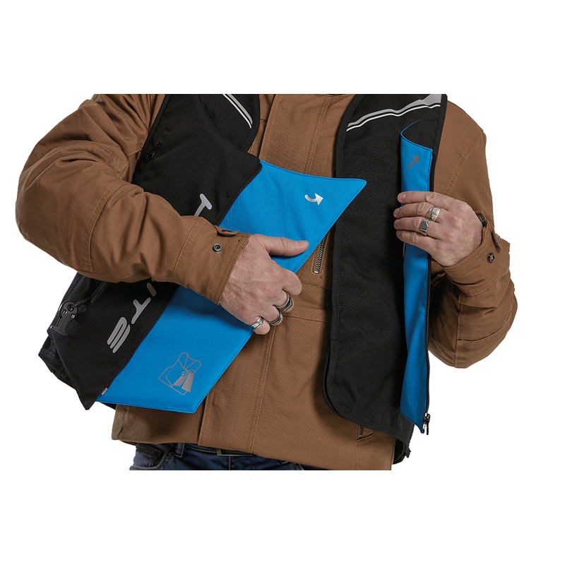 Γιλέκο αερόσακου Helite Double Turtle Hivis πράσινο-κίτρινο