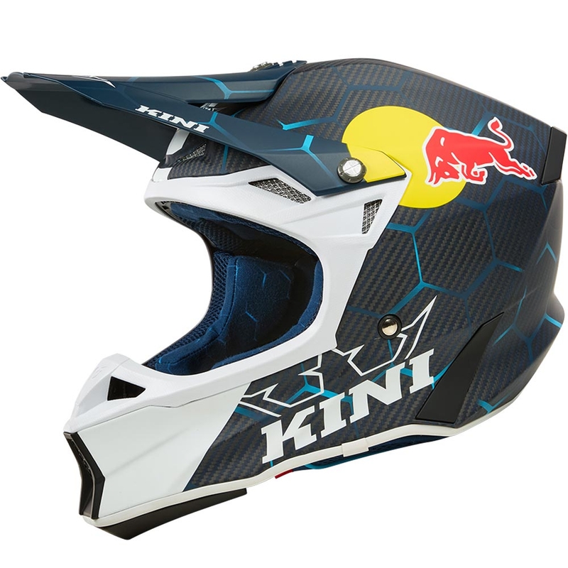 Κράνος μοτοκρός KINI Red Bull MXC2 2.0 μπλε-λευκό
