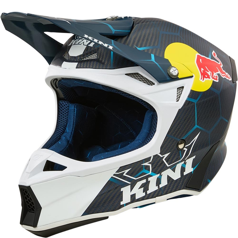 Κράνος μοτοκρός KINI Red Bull MXC2 2.0 μπλε-λευκό