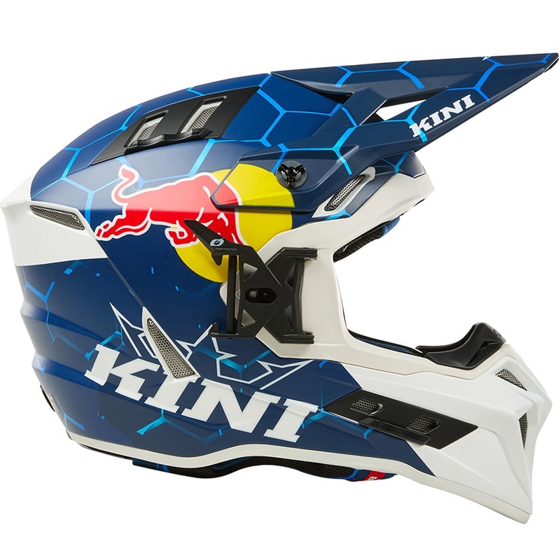 Κράνος μοτοκρός KINI Red Bull EXC μπλε-λευκό