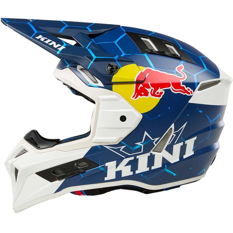 Κράνος μοτοκρός KINI Red Bull EXC μπλε-λευκό