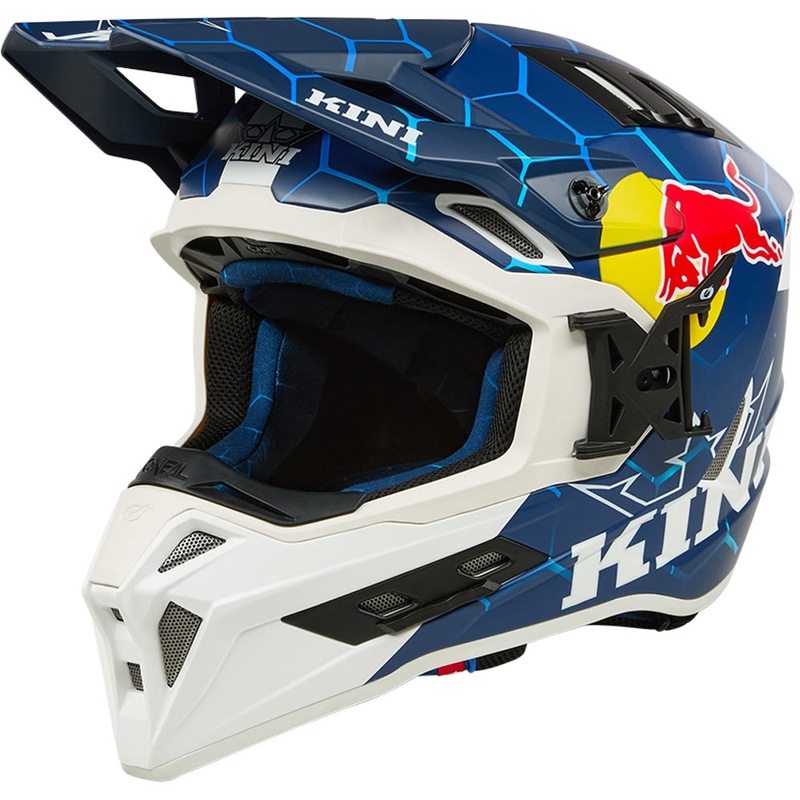 Κράνος μοτοκρός KINI Red Bull EXC μπλε-λευκό