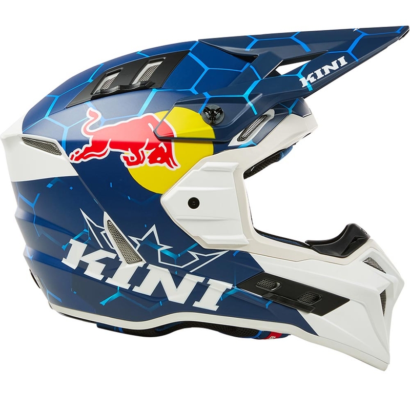 Κράνος μοτοκρός KINI Red Bull EXC μπλε-λευκό