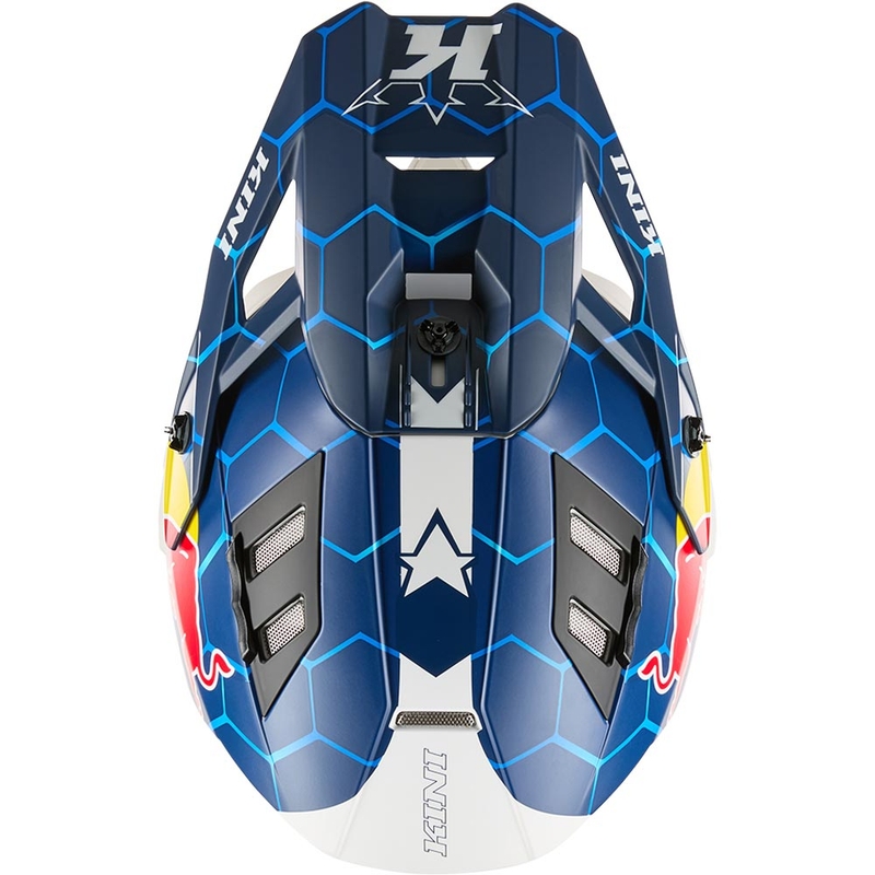Κράνος μοτοκρός KINI Red Bull EXC μπλε-λευκό