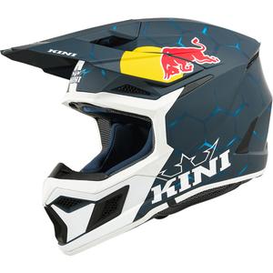 Κράνος μοτοκρός KINI Red Bull MX3 1.0 μπλε-λευκό