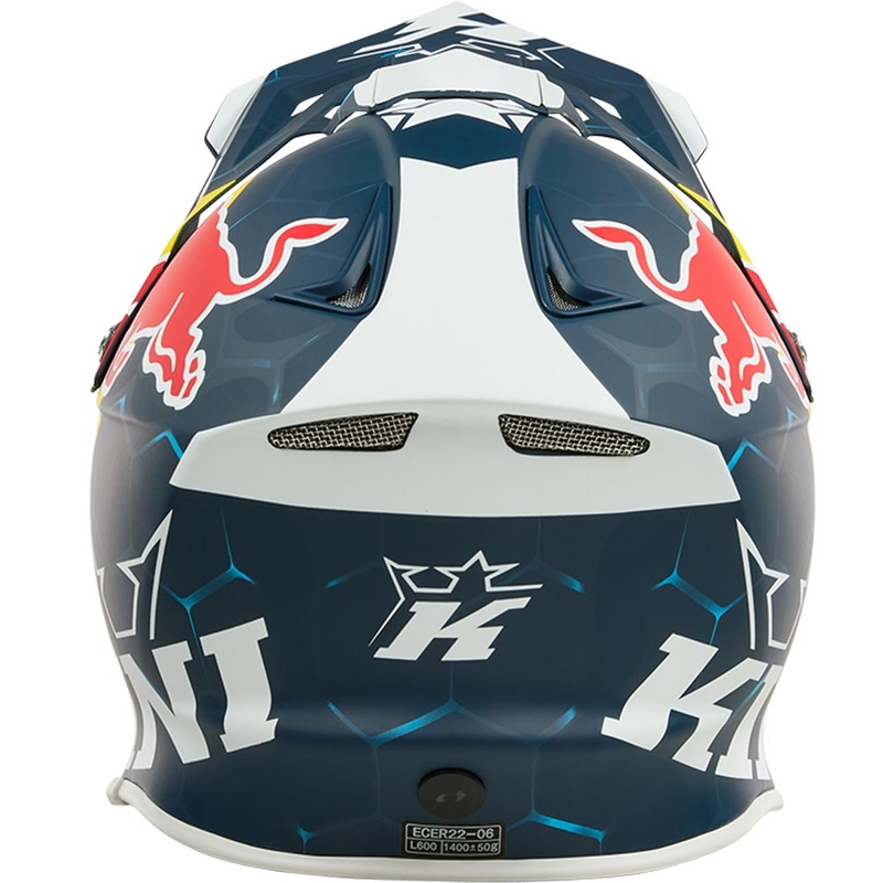 Κράνος μοτοκρός KINI Red Bull MXC1 1.0 μπλε-λευκό
