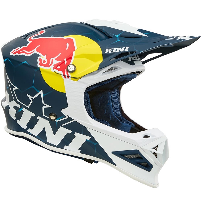 Κράνος μοτοκρός KINI Red Bull MXC1 1.0 μπλε-λευκό