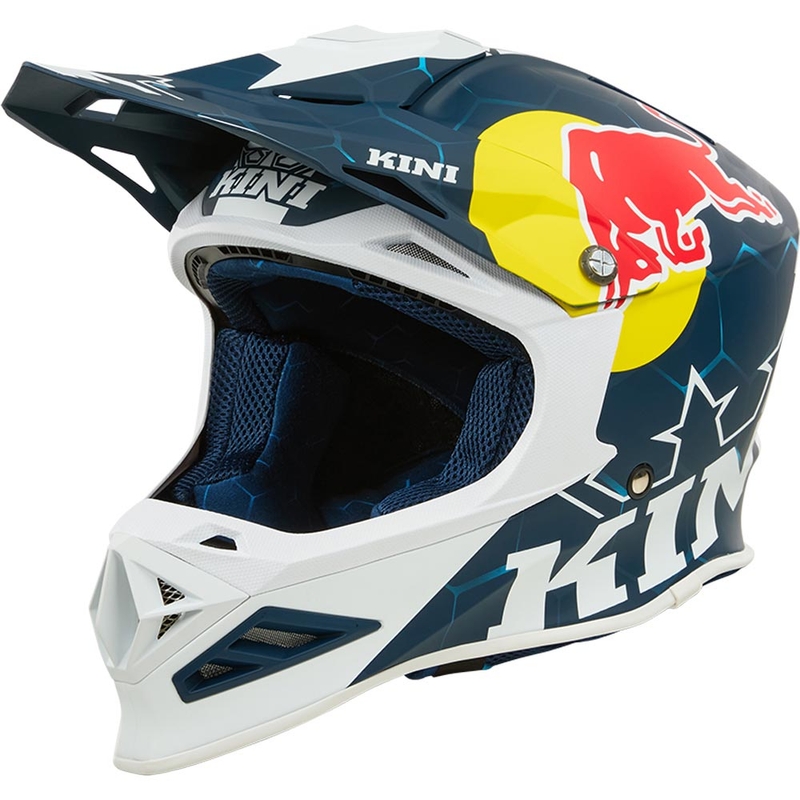 Κράνος μοτοκρός KINI Red Bull MXC1 1.0 μπλε-λευκό