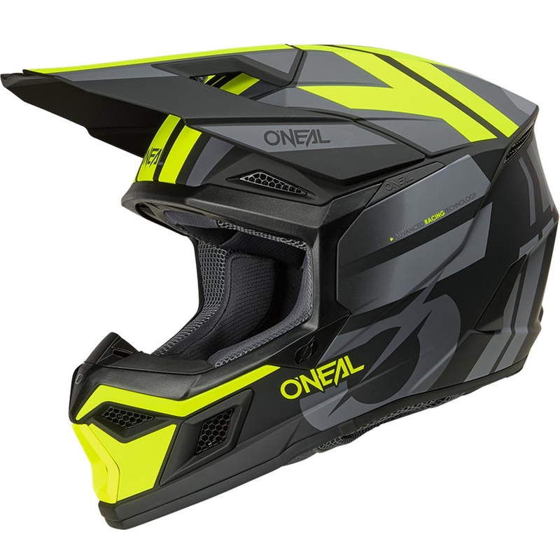 Κράνος μοτοκρός O´Neal 3SRS Ride ματ μαύρο-γκρι-φλουό κίτρινο