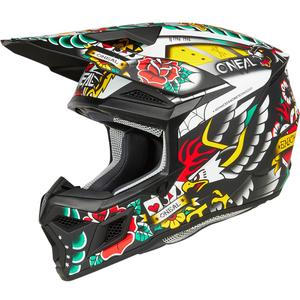 Παιδικό κράνος motocross O'Neal 3SRS με μελάνι, πολύχρωμο