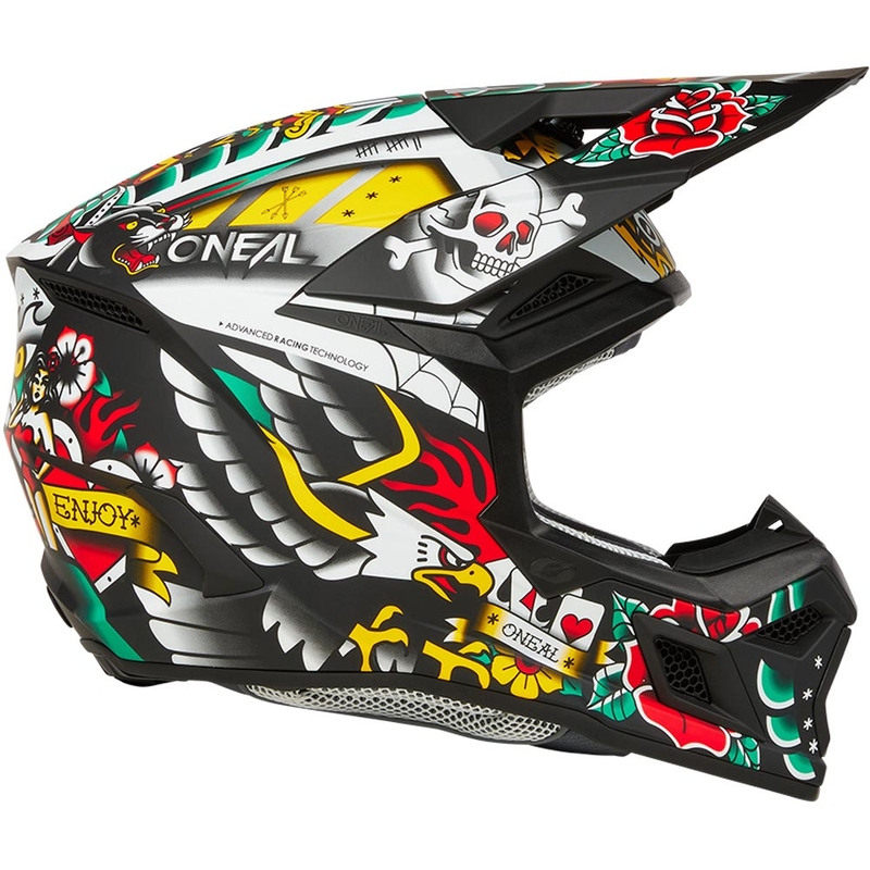 Παιδικό κράνος motocross O'Neal 3SRS με μελάνι, πολύχρωμο