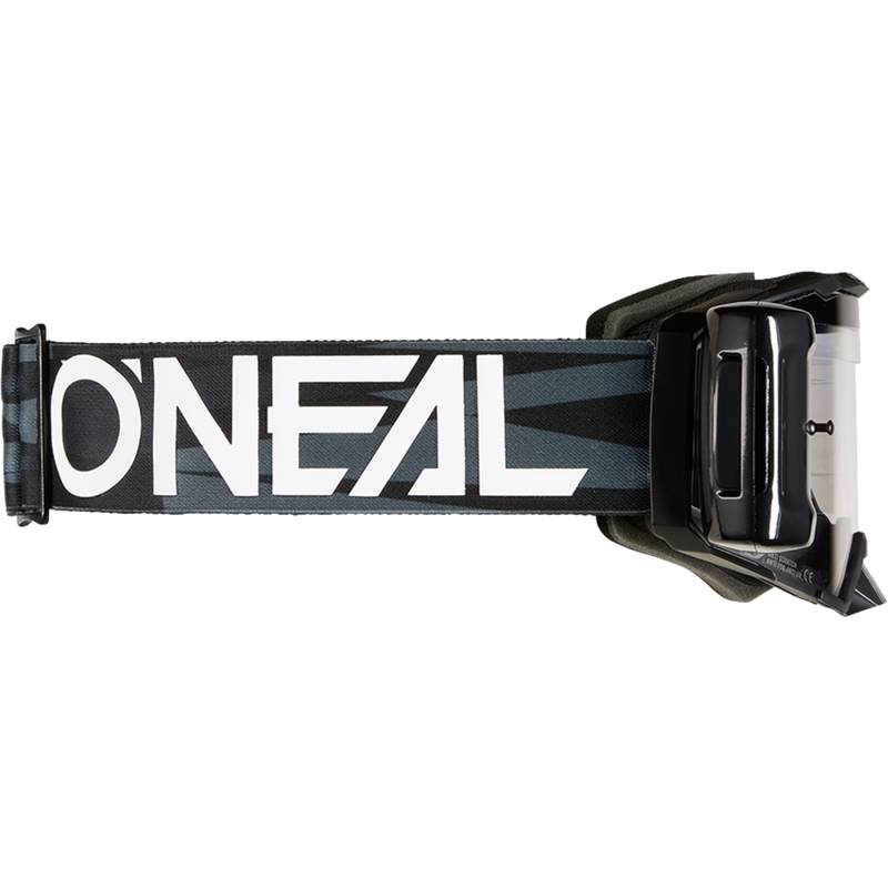 Γυαλιά μοτοκρός O´Neal B-33 Ictus ασπρόμαυρα με σύστημα Roll Off (διαφανές πλεξιγκλάς)
