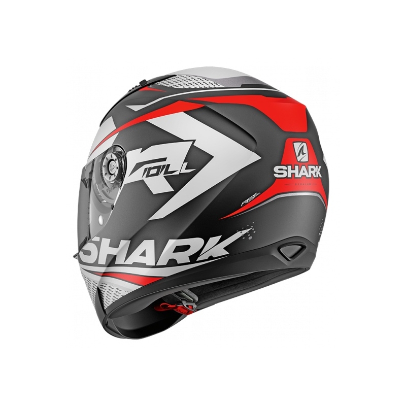 Integrální přilba SHARK RIDILL 1.2 Stratom Mat šedo-bílo-červená