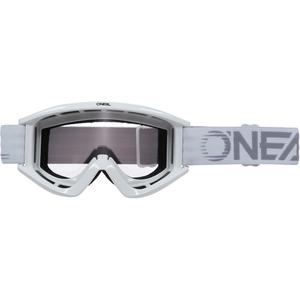 Γυαλιά μοτοκρός O´Neal B-Zero λευκά (διαφανές πλεξιγκλάς)