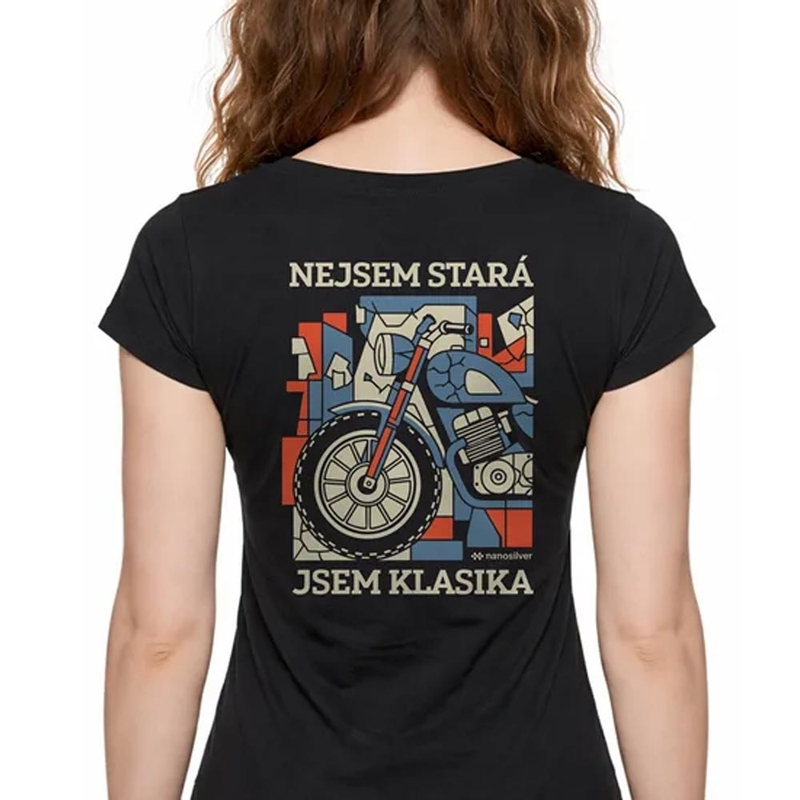 Γυναικείο T-shirt Nanosilver I AM A CLASSIC μαύρο
