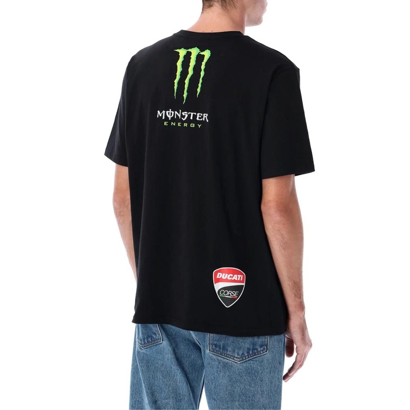 Μπλούζα Ducati Corse Monster Energy με λογότυπο, μαύρο