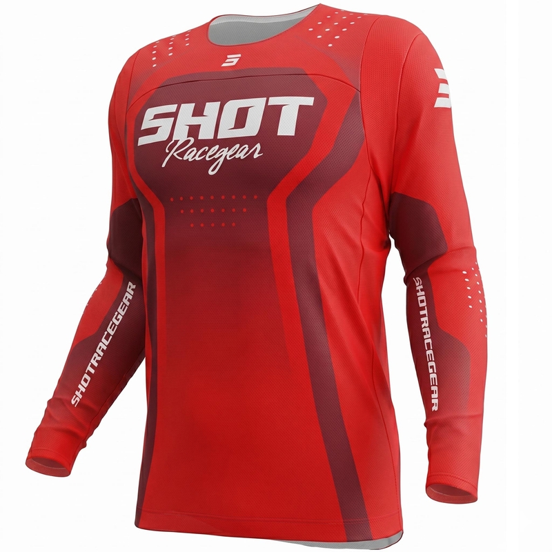 Φανέλα Motocross Shot Contact Stream κόκκινο