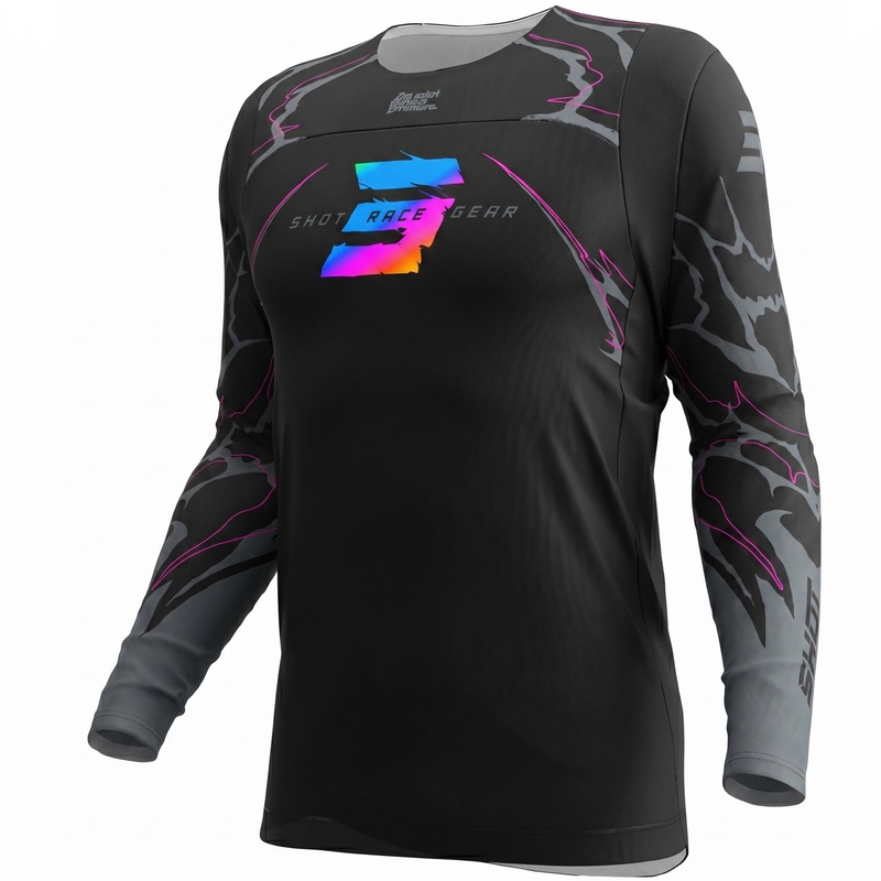 Μαύρη φανέλα Shot Contact Rac motocross