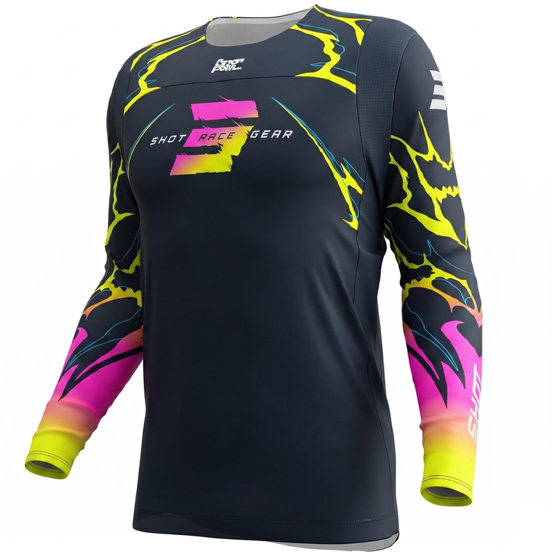 Μπλε φανέλα Shot Contact Rac motocross