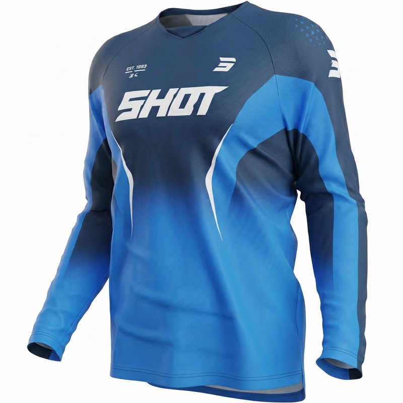 Μπλε φανέλα μοτοκρός Shot Draw Clash