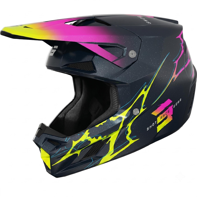 Κράνος Shot Speed Rac για παιδιά Motocross σε μπλε χρώμα