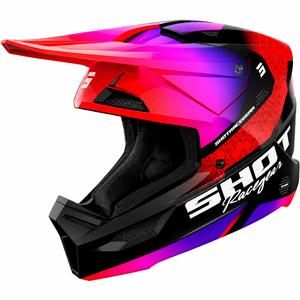 Κράνος Shot Furious Stream για Παιδιά Motocross, Γυαλιστερό Κόκκινο
