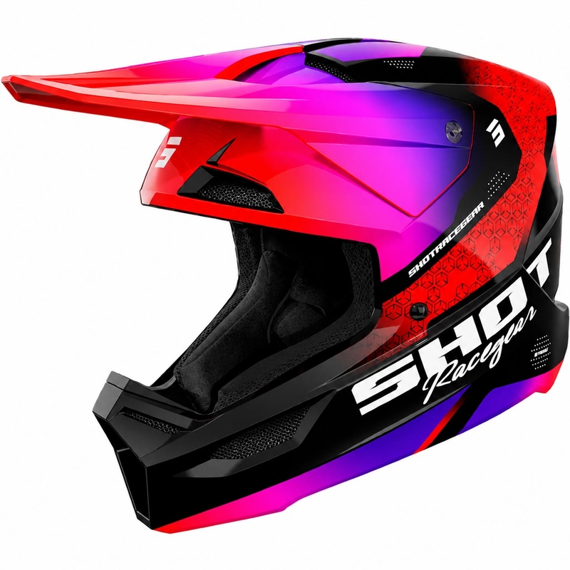 Κράνος Shot Furious Stream για Παιδιά Motocross, Γυαλιστερό Κόκκινο