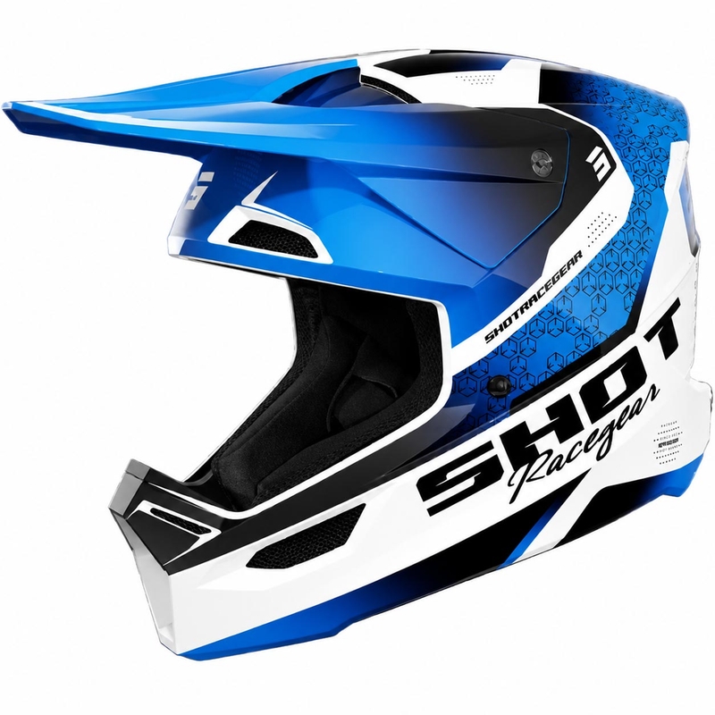 Κράνος Shot Furious Stream για Παιδιά Motocross, Γυαλιστερό Μπλε