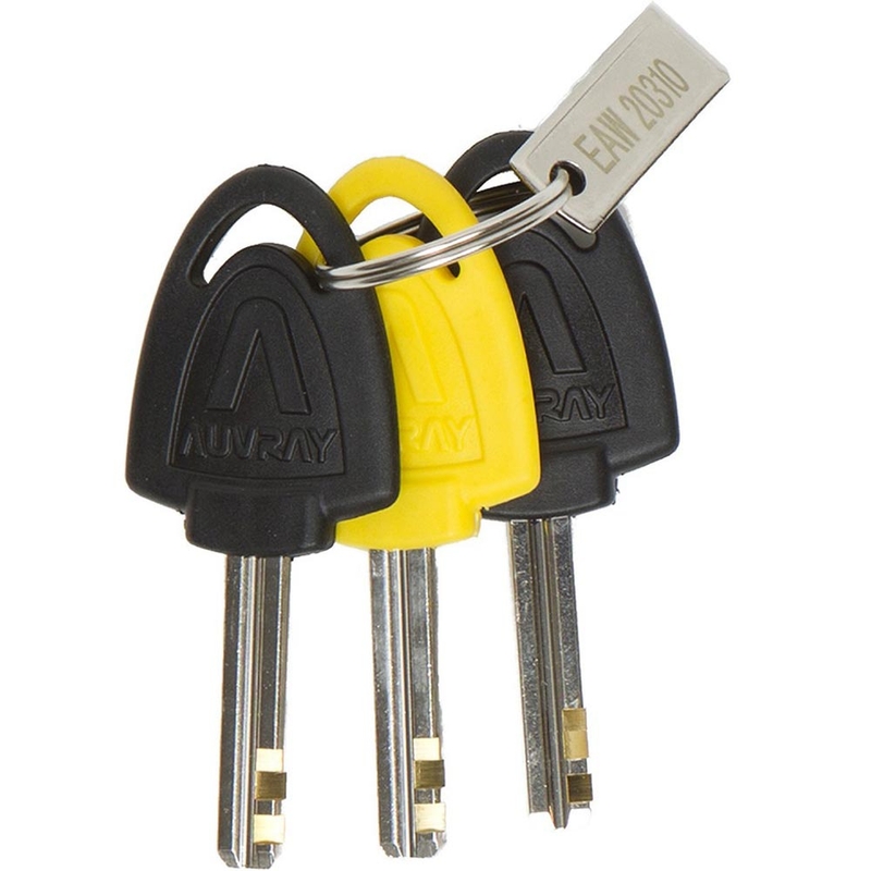 Κλειδαριά δισκόφρενου Auvray B-Lock 14 με συναγερμό, ατσάλινο ασημί