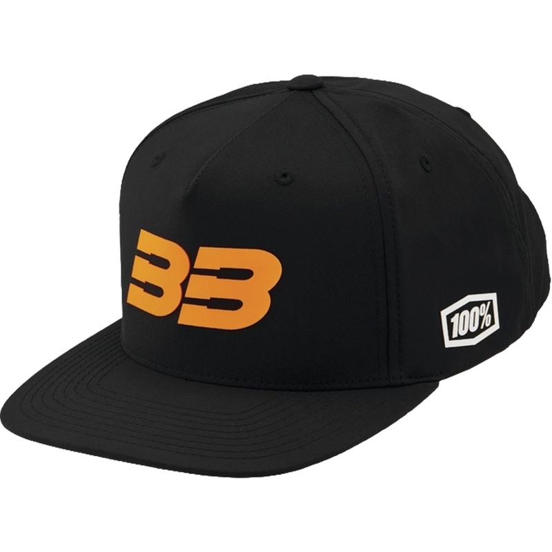 Καπέλο 100% BB33 Snapback μαύρο-πορτοκαλί