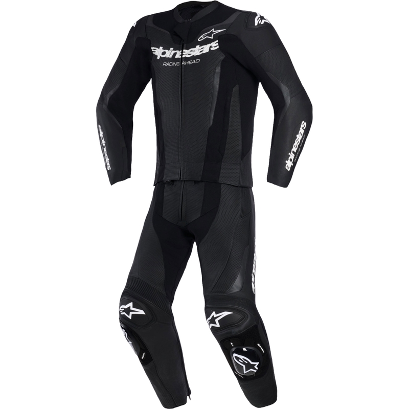 Δερμάτινη φόρμα δύο τεμαχίων Alpinestars GP Force V2, μαύρη-λευκή