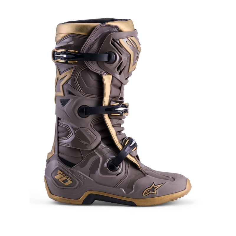 Μπότες Μοτοσικλέτας Alpinestars TECH 10 Limited Edition AIR GOLD Καφέ Χρυσό