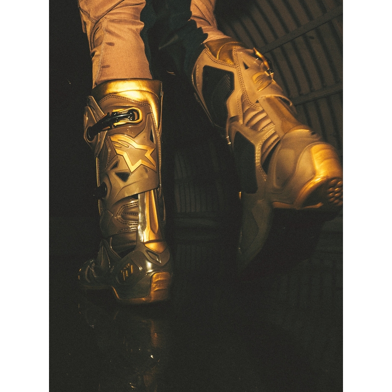 Μπότες Μοτοσικλέτας Alpinestars TECH 10 Limited Edition AIR GOLD Καφέ Χρυσό