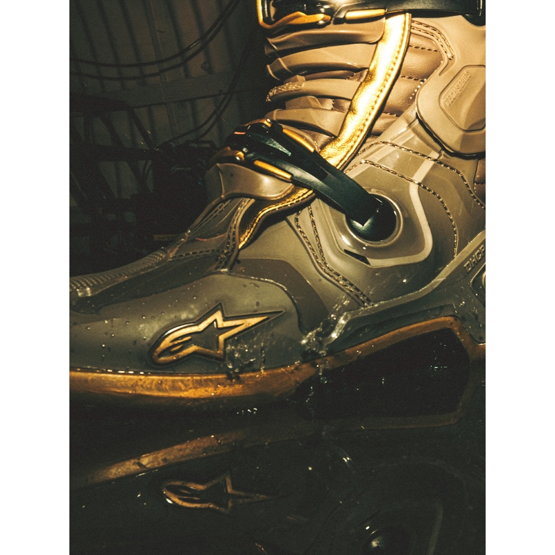 Μπότες Μοτοσικλέτας Alpinestars TECH 10 Limited Edition AIR GOLD Καφέ Χρυσό