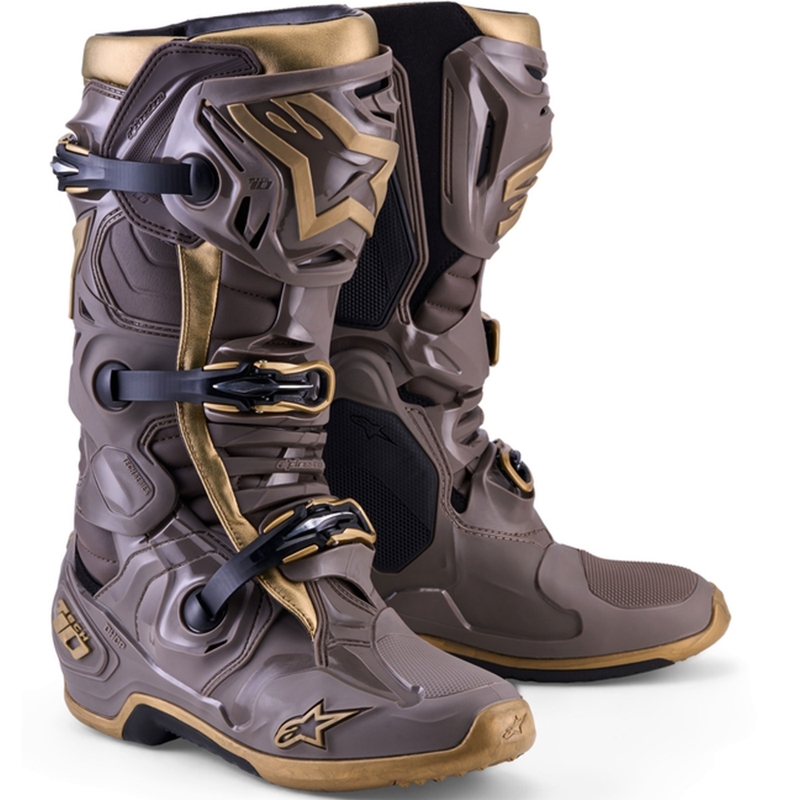 Μπότες Μοτοσικλέτας Alpinestars TECH 10 Limited Edition AIR GOLD Καφέ Χρυσό
