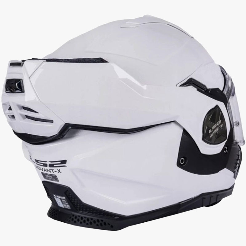 LS2 FF901 Advant X στερεό λευκό πτυσσόμενο κράνος μοτοσικλέτας