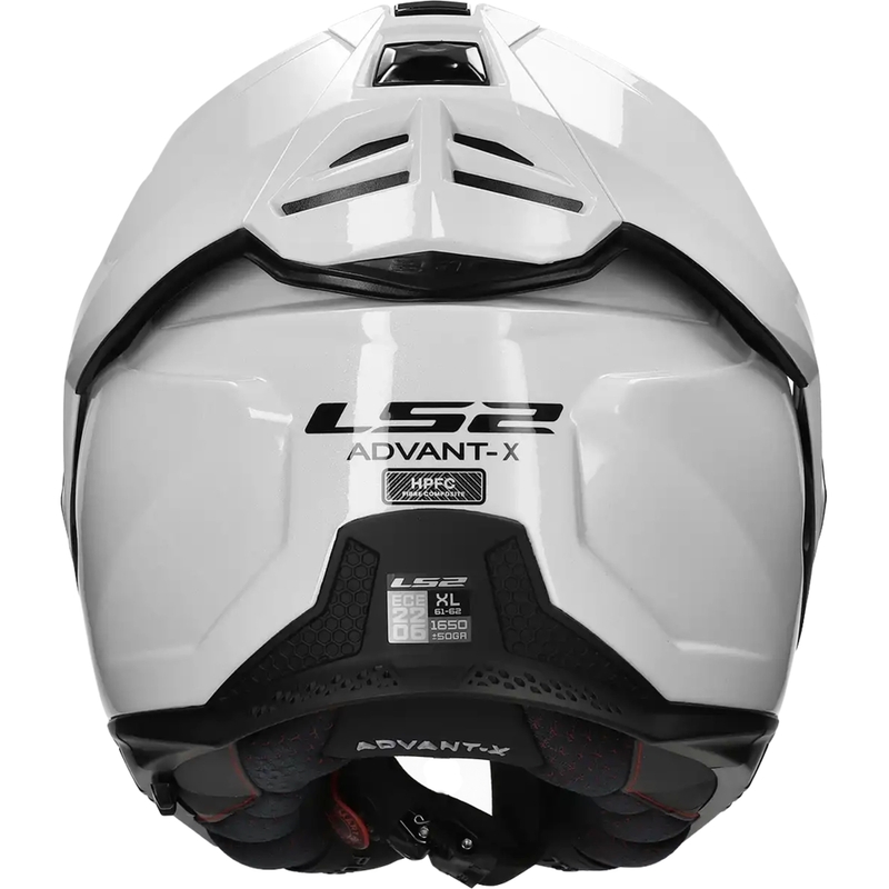 LS2 FF901 Advant X στερεό λευκό πτυσσόμενο κράνος μοτοσικλέτας