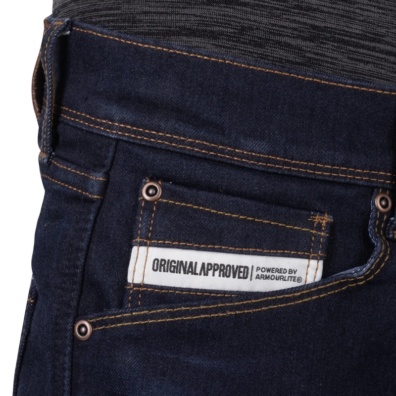 Τζιν μοτοσικλέτας Oxford Marshal AAA Slim Fit, μαύρο