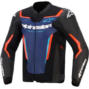 Δερμάτινο μπουφάν μοτοσικλέτας Alpinestars GP Force V2 μαύρο-μπλε-φλουορ κόκκινο