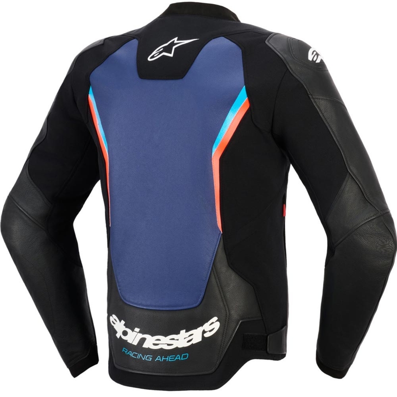 Δερμάτινο μπουφάν μοτοσικλέτας Alpinestars GP Force V2 μαύρο-μπλε-φλουορ κόκκινο